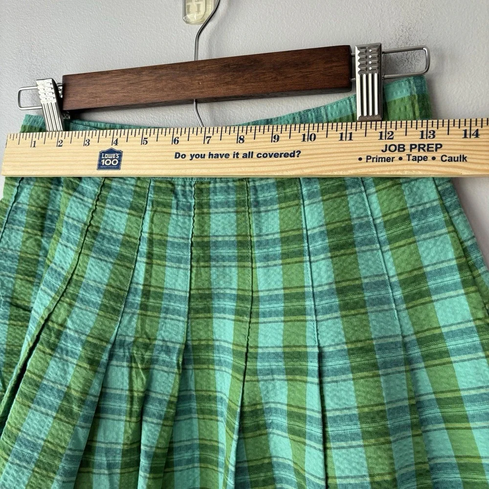 Urban Outfitters Skirt Green Plaid Small School Girl Mini Pleated Grunge Y2K 90s